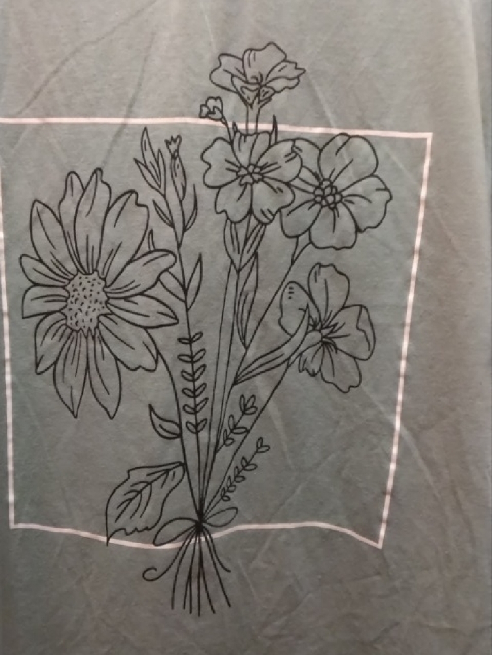 Sage Green Floral Graphic Tee - Picture 2 of 3